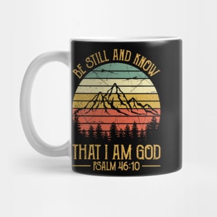 Vintage Christian Be Still And Know That I Am God Mug